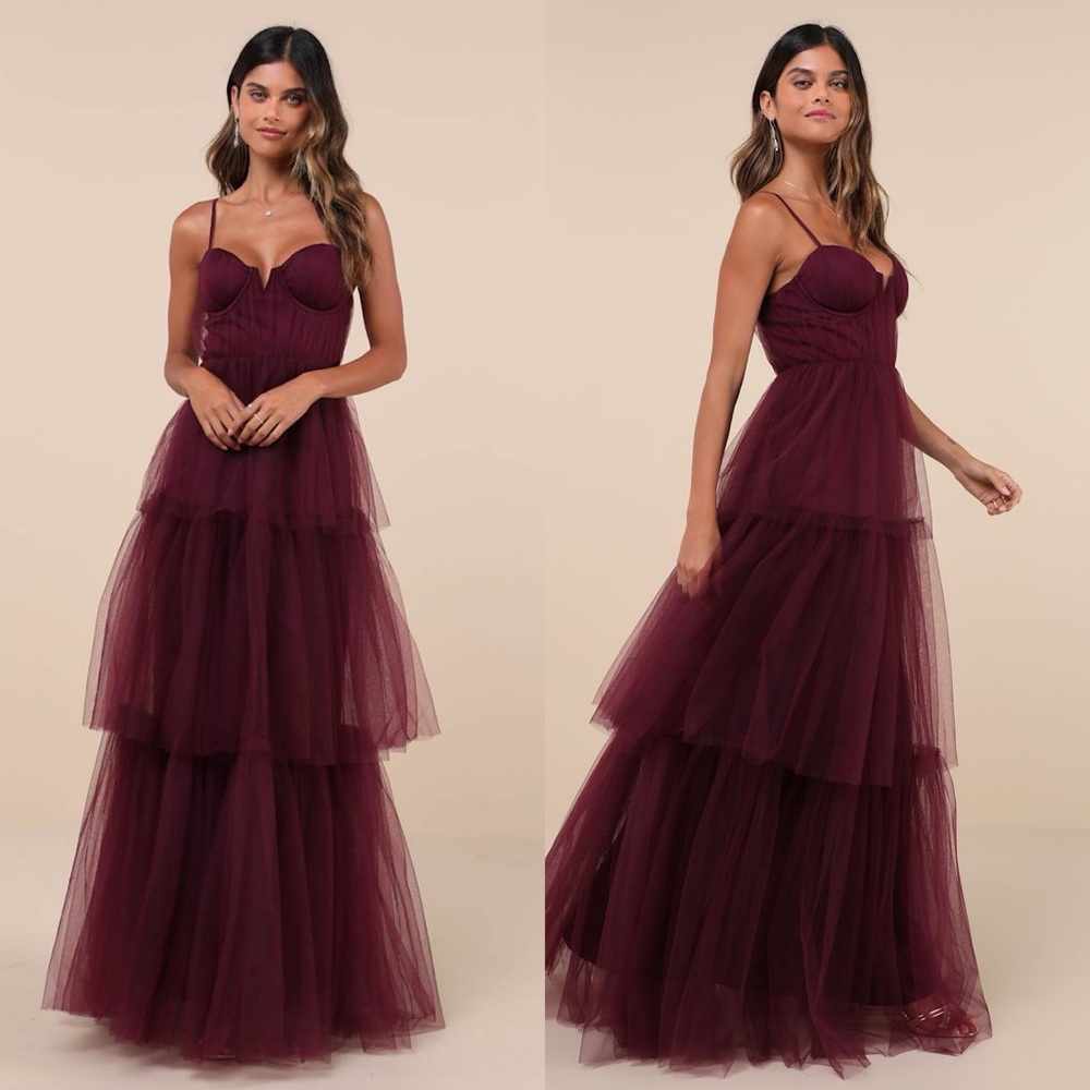 Lulu's Burgundy Maxi Dress